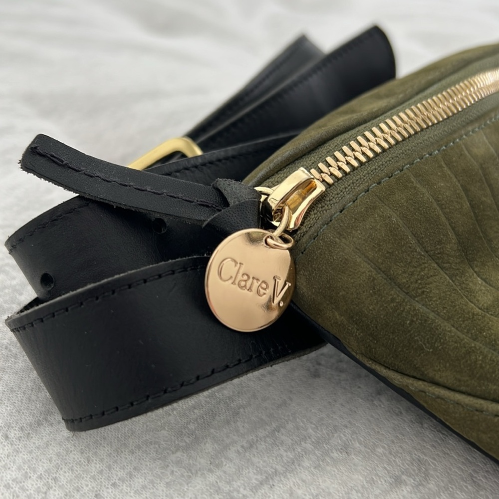 Clare V Olive Green Suede Fanny Pack - Picture 9 of 10